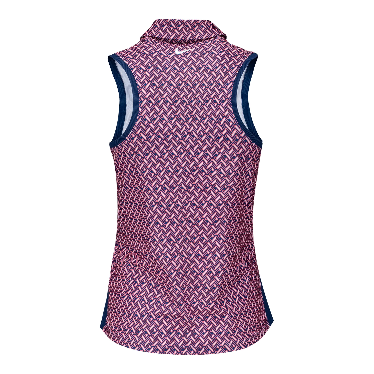 Nike 2026 PGA Championship Women's Victory Print Sleeveless Polo in Midnight Navy and White - Image 3