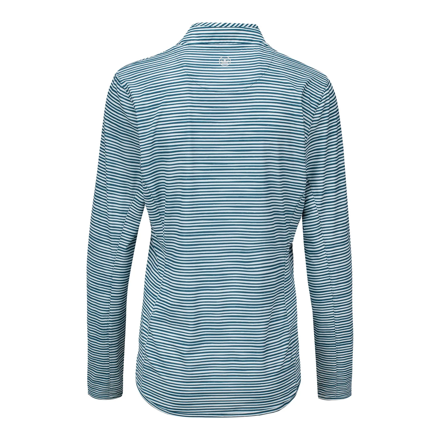 Peter Millar 2026 PGA Championship Ladies Striped Quarter Zip Sun Shirt in Deep Jade - Image 3