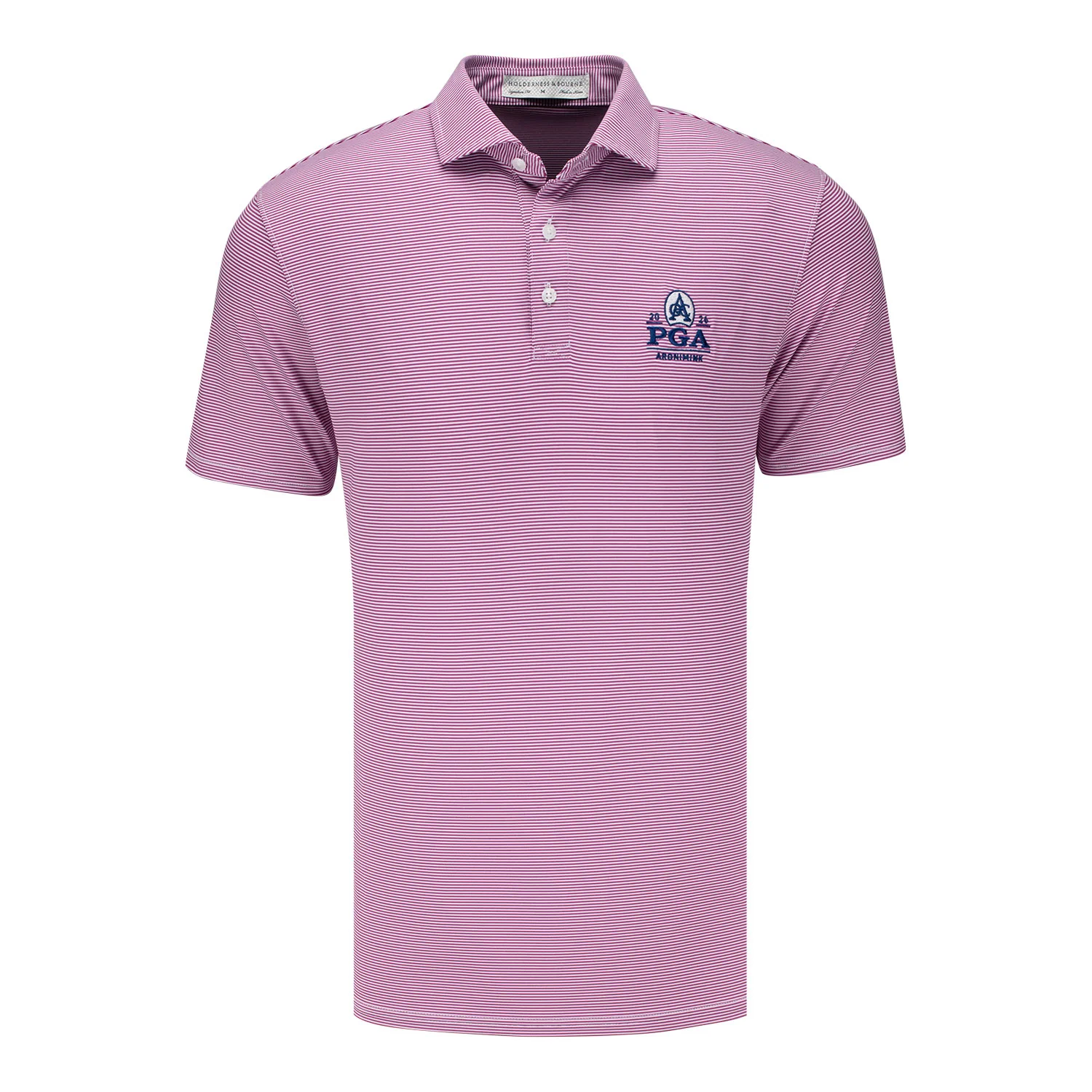 Holderness & Bourne 2026 PGA Championship Perkins Polo in Cabernet and White
