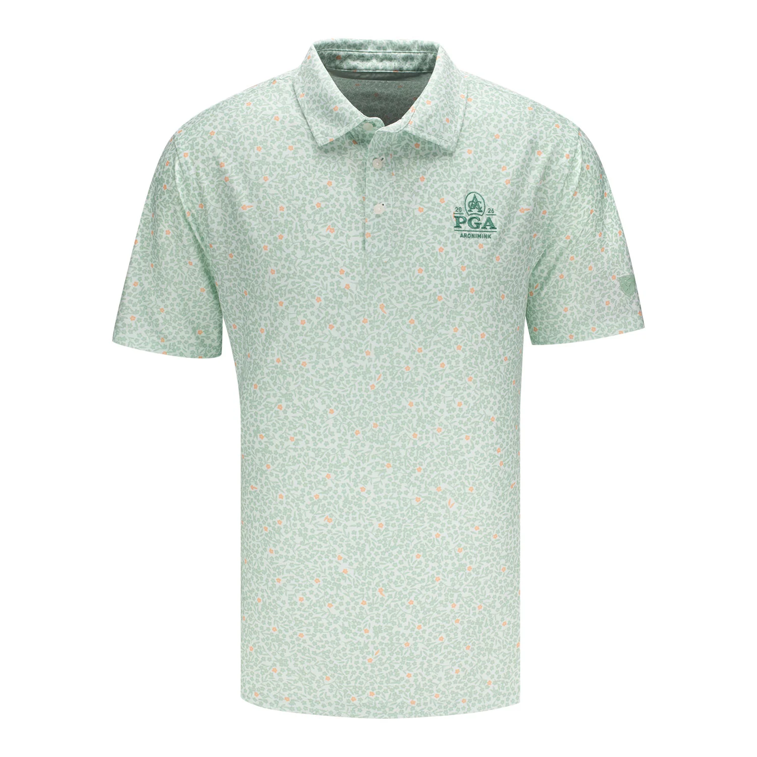 Nike 2026 PGA Championship Tailored Performance Floral Polo in Barely Green