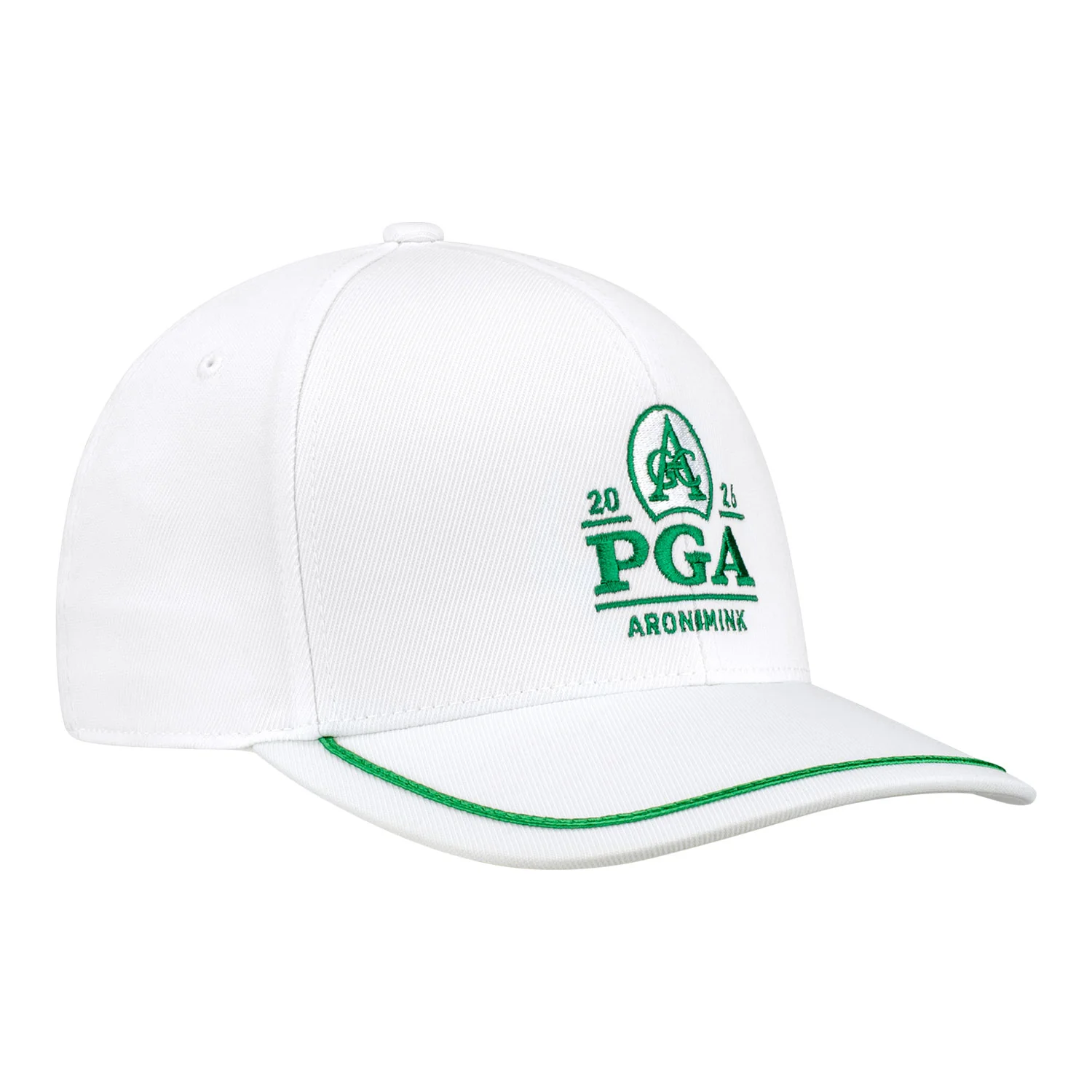 G/Fore 2026 PGA Championship Stretch Twill Snapback in White and Green - Image 2