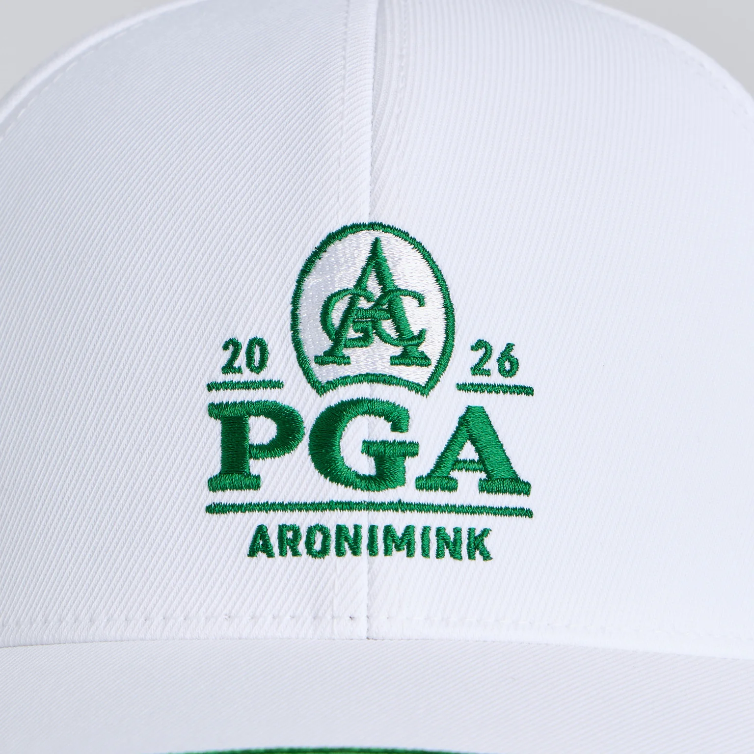 G/Fore 2026 PGA Championship Stretch Twill Snapback in White and Green - Image 3