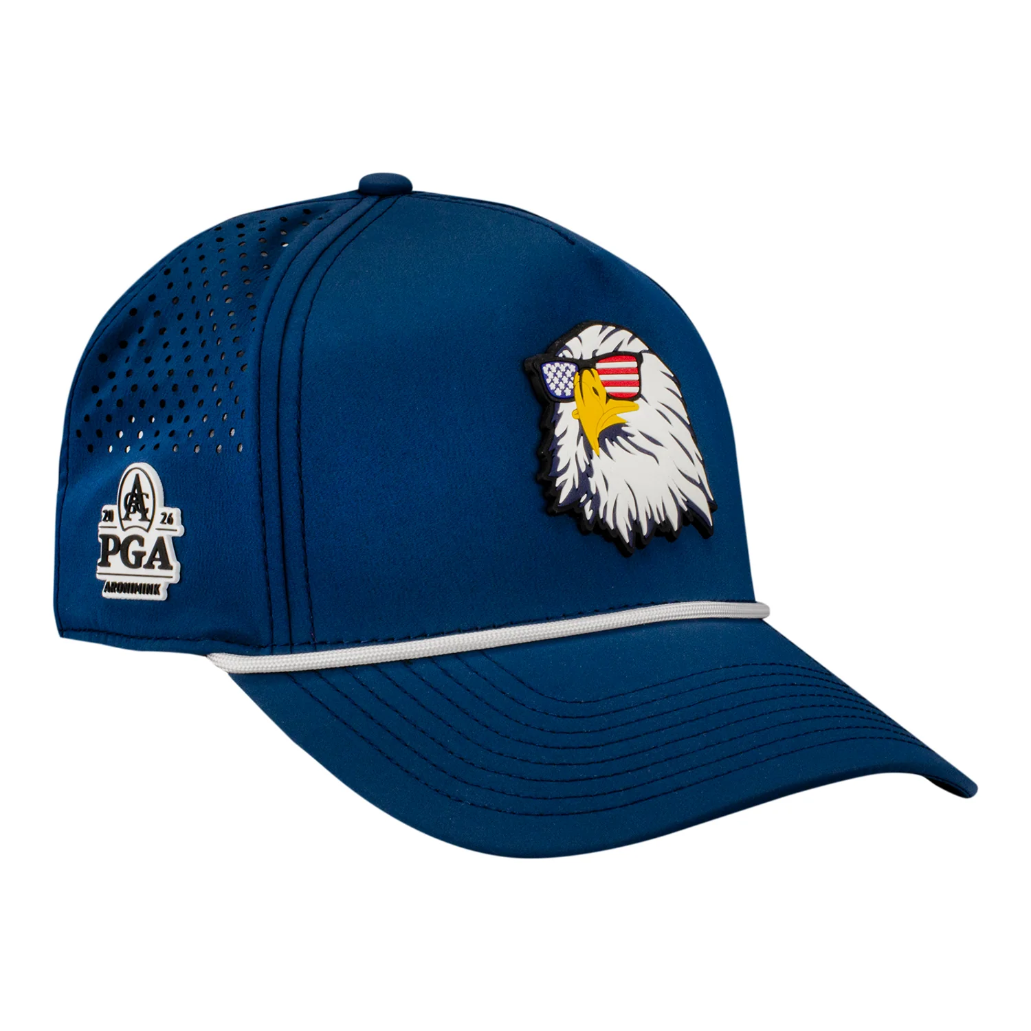 Branded Bills 2026 PGA Championship 545 Performance Series Curved 5-Panel Rope Eagle Hat in Orion Blue