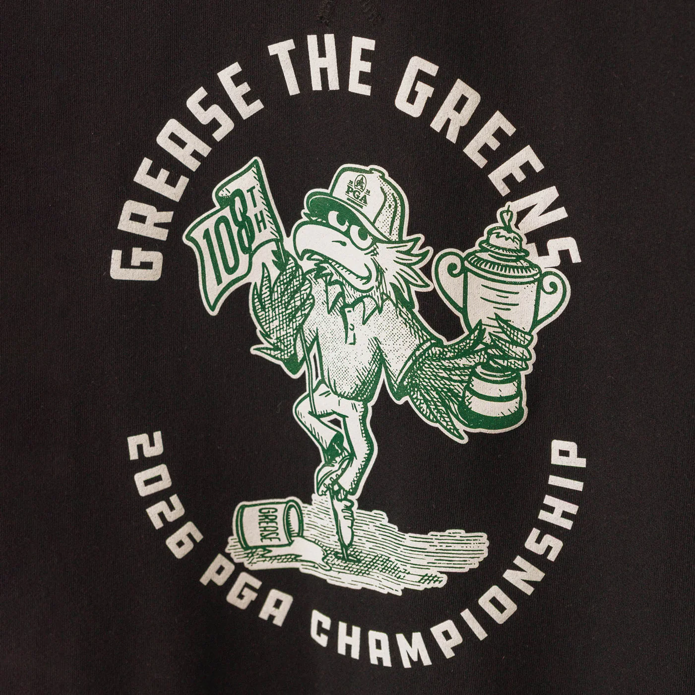 Underdog 2026 PGA Championship Grease the Greens Crewneck in Black - Image 3