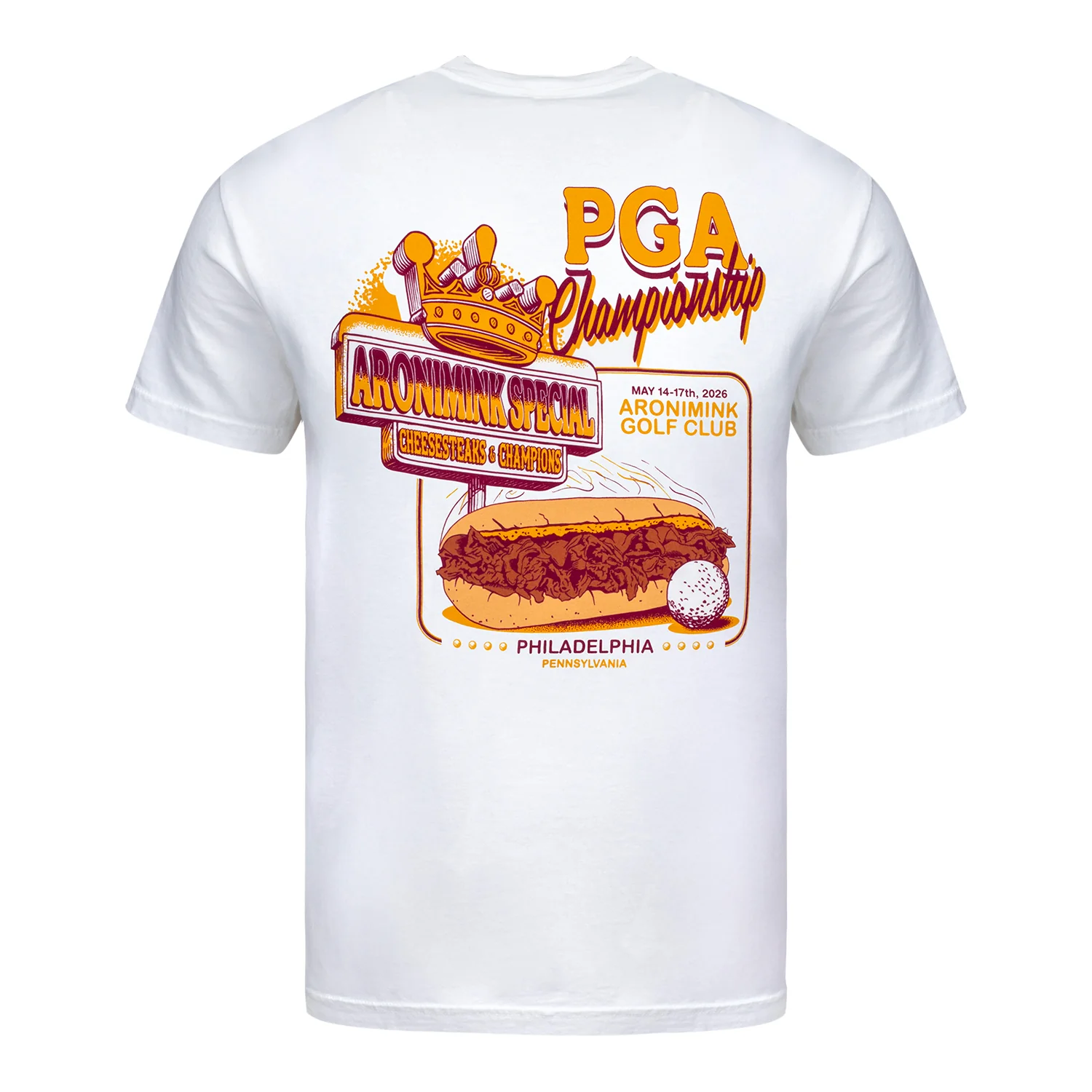 Barstool 2026 PGA Championship Philly Cheesesteak T-Shirt in White