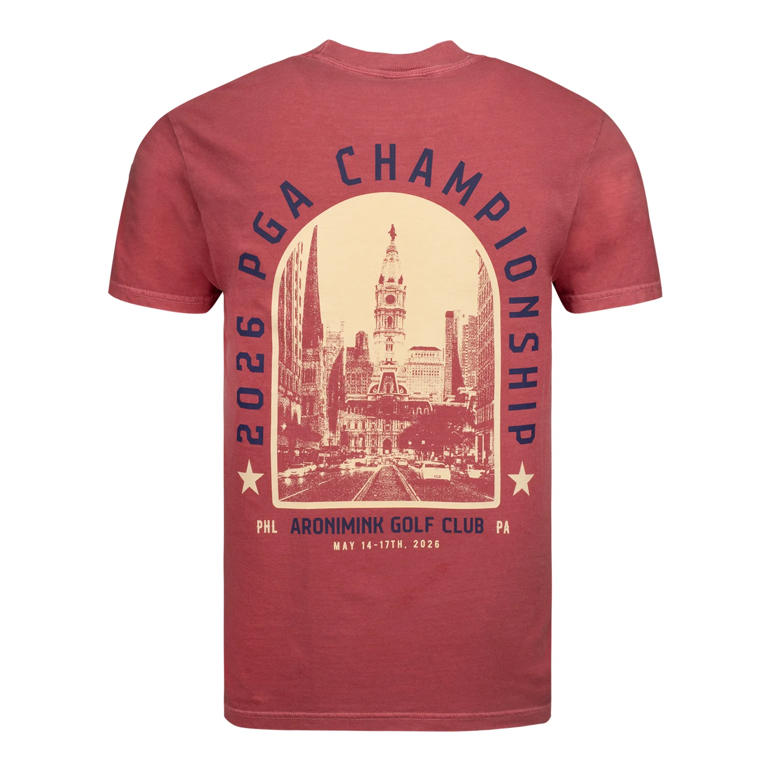 Barstool 2026 PGA Championship Philly City Hall T-Shirt in Red
