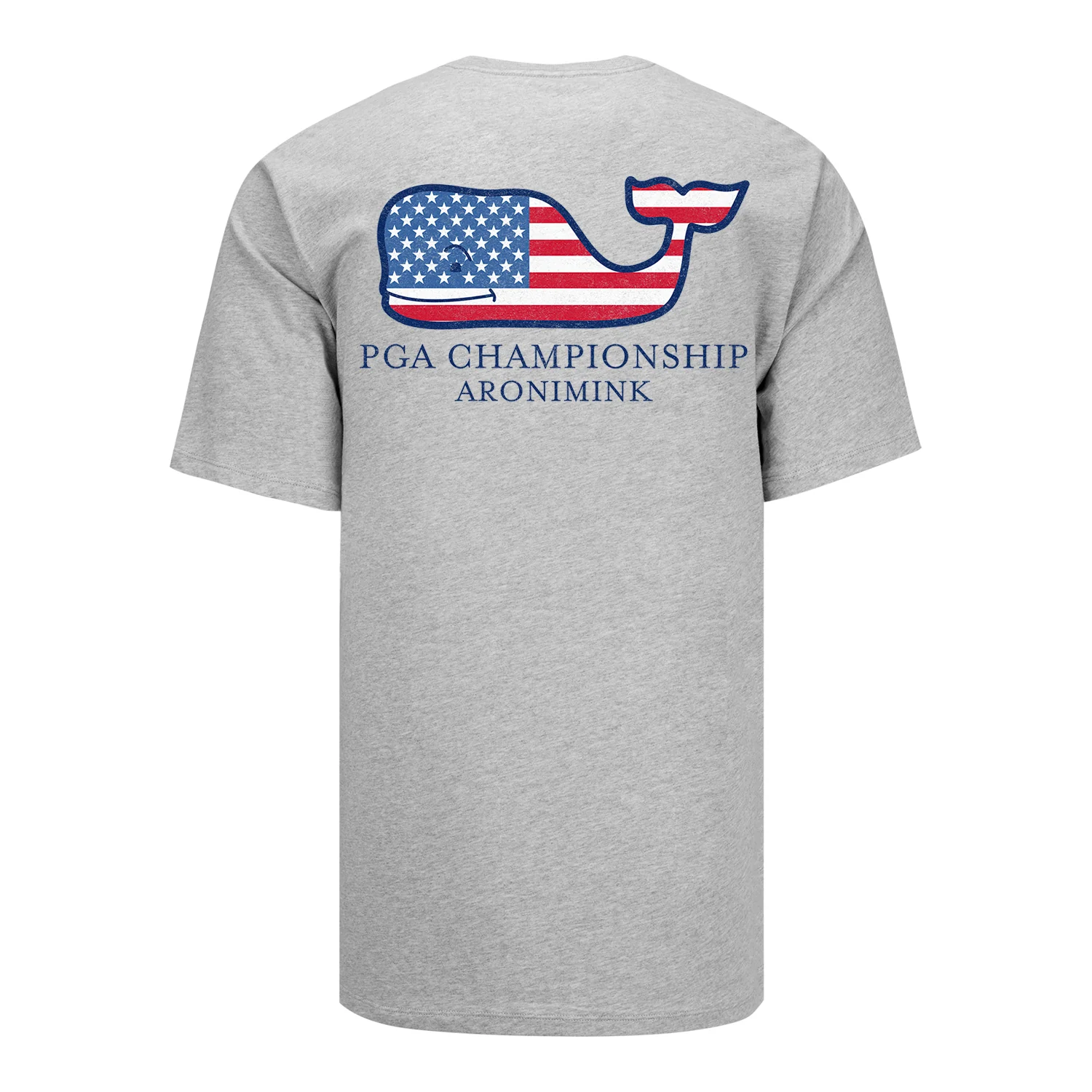 Vineyard Vines 2026 PGA Championship USA Whale Short Sleeve Pocket Tee in Grey