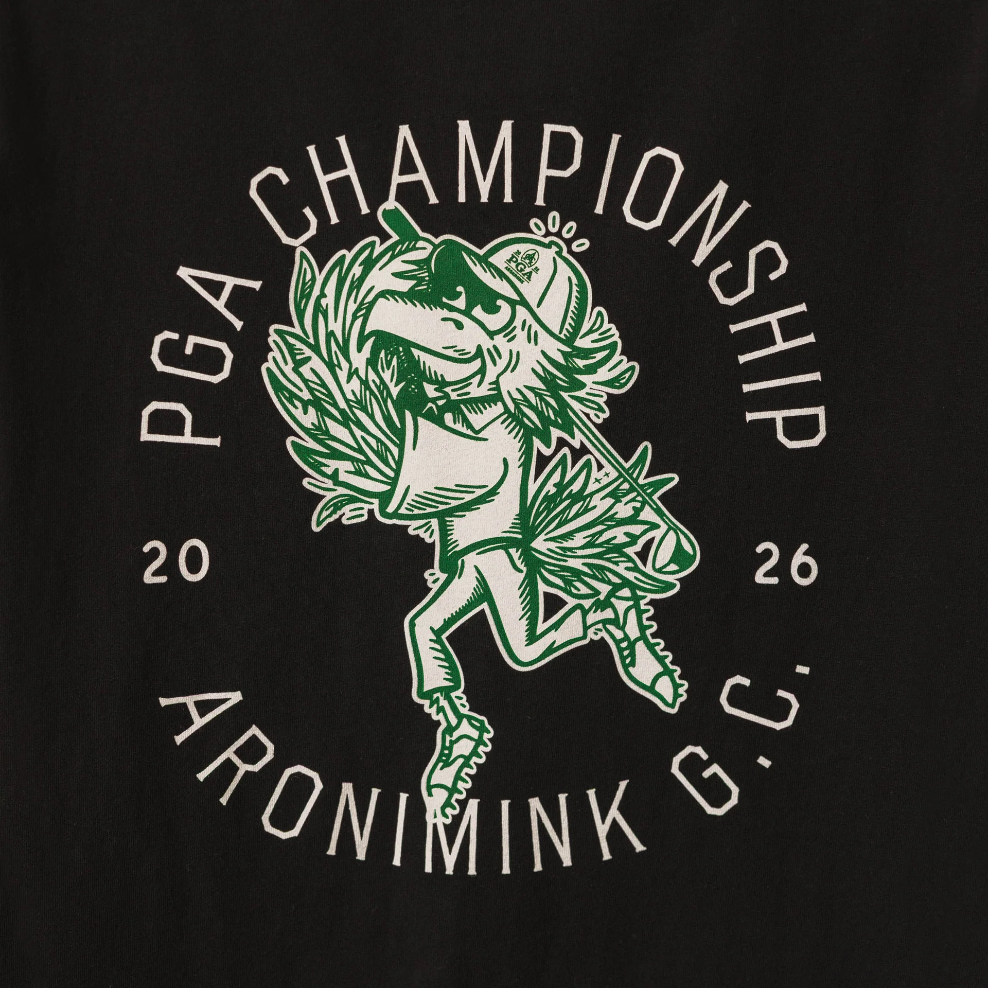 Underdog 2026 PGA Championship Eagle Mascot T-Shirt in Black - Image 3